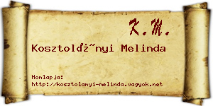 Kosztolányi Melinda névjegykártya